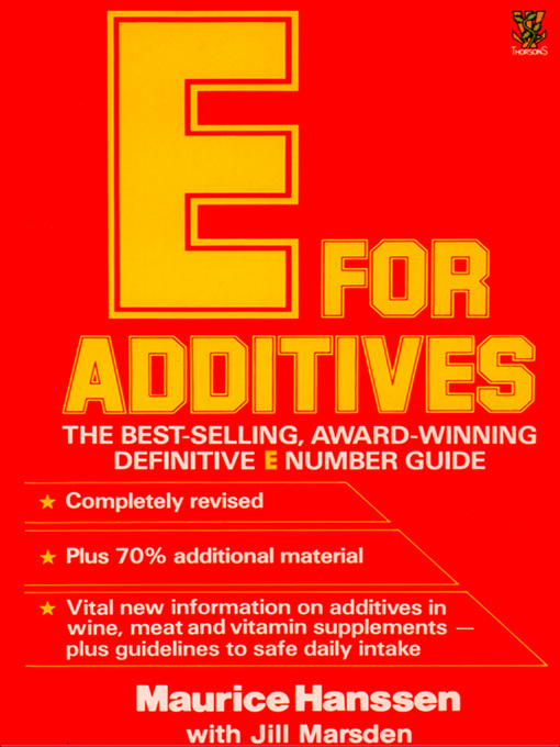 Title details for E for Additives by Maurice Hanssen - Available